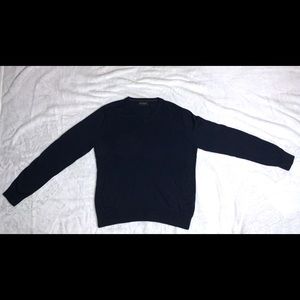 Navy Banana Republic Long Sleeve V-Neck Sweater